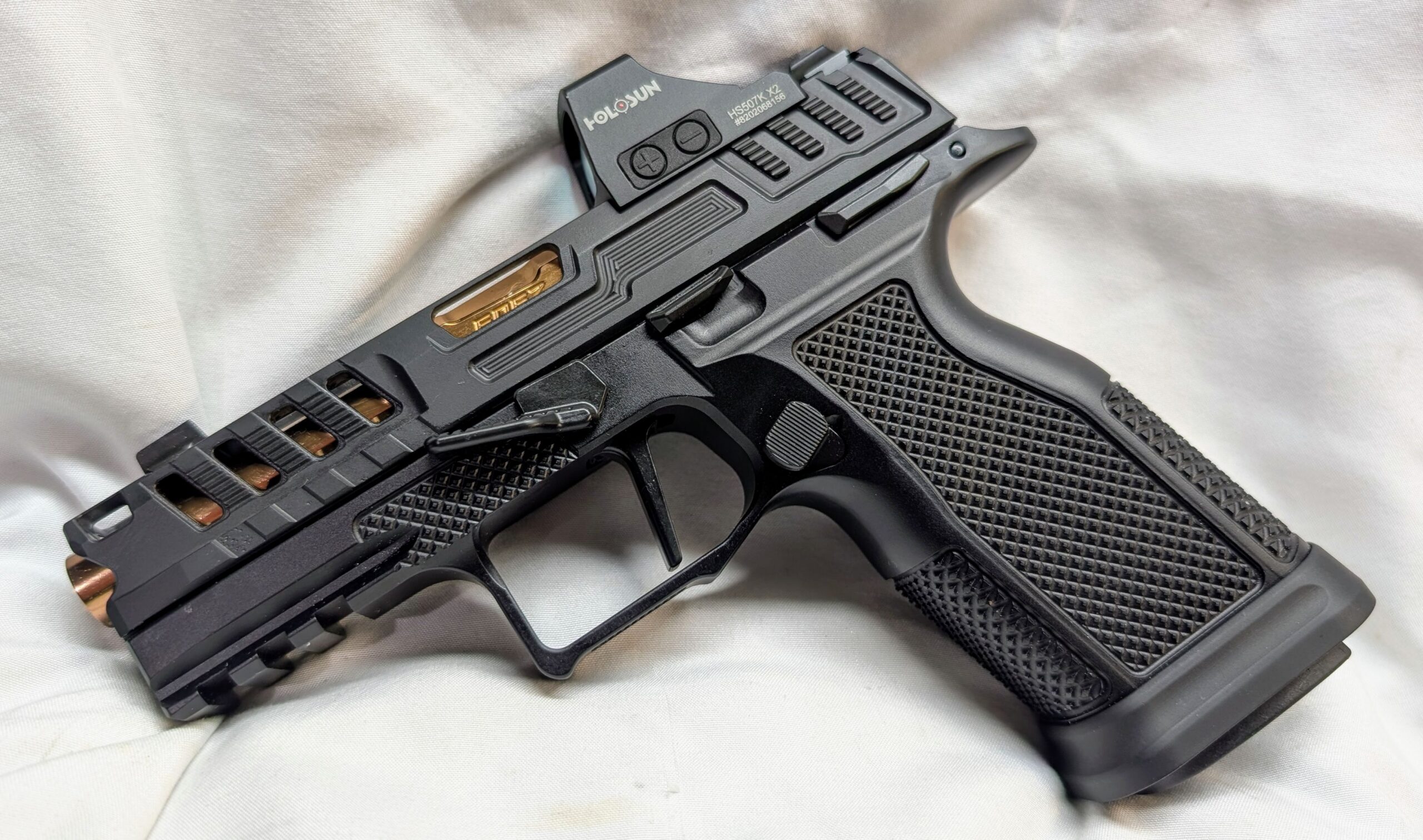 Custom P365 XMacro Pistol, ECM R11 "ChainSaw" Lower - FDEZ Ported Upper - Image 2