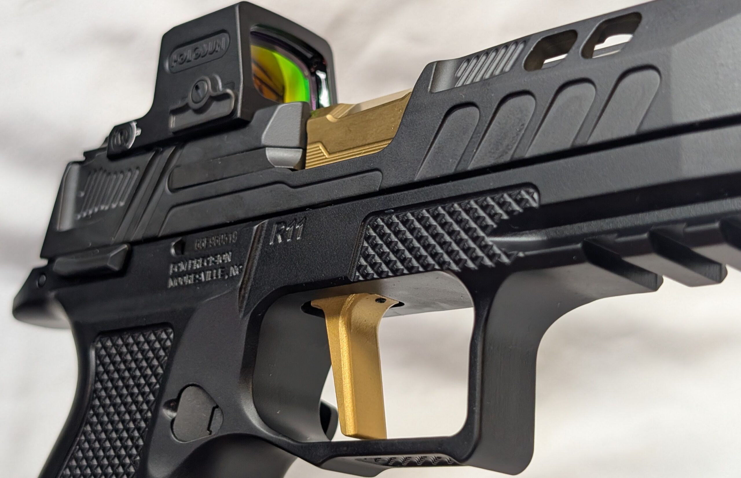 Custom P365 XMacro Pistol, ECM R11 "ChainSaw" Lower - FDEZ Ported Upper - Image 11